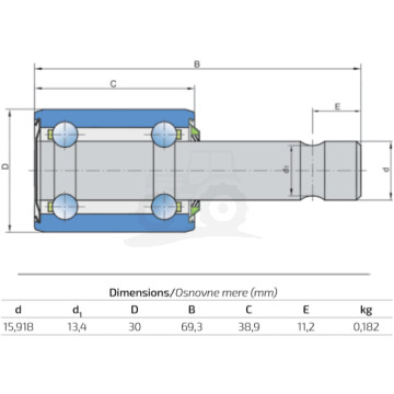 ŁOŻYSKO WAŁKA DOCISKOWEGO 00310131 FKL