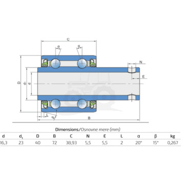 ŁOŻYSKO KOŁA DOCISKOWEGO 04100149 FKL