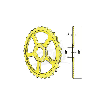 KOŁO WYRÓWNUJĄCE ZĘBATE 480MM IND