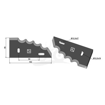 NÓŻ PASZOWOZU PRAWY 110010037 IND