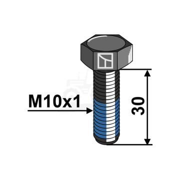 ŚRUBA Z GWINTEM ZABEZPIECZAJĄCYM M10X60 12.9 IND