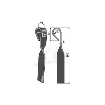 NÓŻ SKRĘCONY ROZDRABNICZA ŁĘTÓW 007808 IND