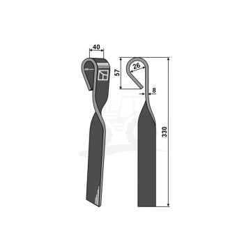 NÓŻ SKRĘCONY ROZDRABNIACZA ŁĘTÓW 007809 IND