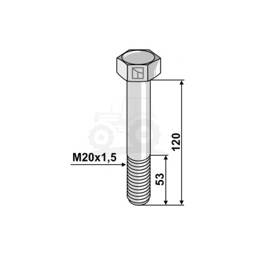 ŚRUBA M20X120 10.9 IND