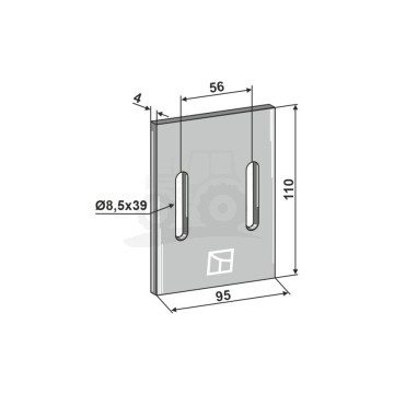 SKROBAK METALOWY DO WAŁU PACKERA 110X95 IND