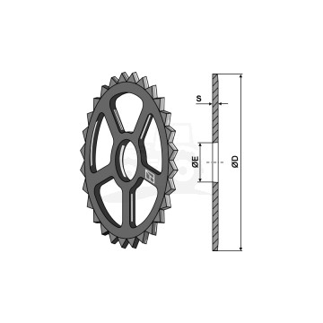 KOŁO WYRÓWNUJĄCE ZĘBATE 620MM IND