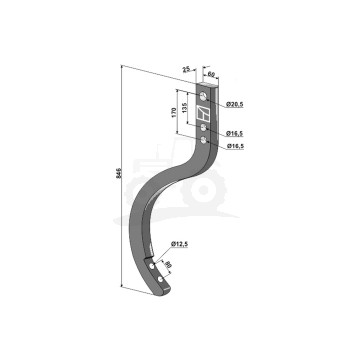 SŁUPICA KULTYWATORA MAMMUT 846MM IND