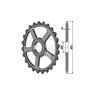KOŁO WYRÓWNUJĄCE ZĘBATE 520MM IND