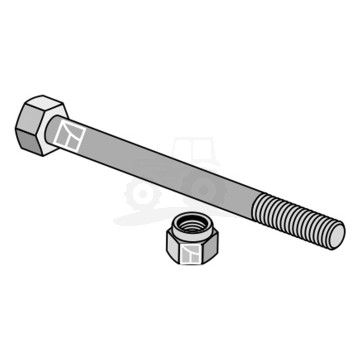 ŚRUBA Z NAKRĘTKĄ M10X120 IND
