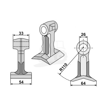 Nóż bijakowy 7198344 Bomford