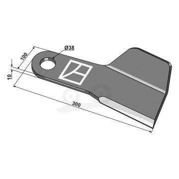 NÓŻ LEWY 300X100 IND