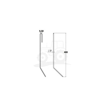 PALEC ZAGARNIAJĄCY DŁUGI LEWY D=7MM