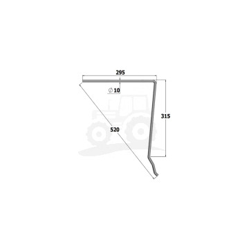 PALEC ZAGARNIAJĄCY DŁUGI PRAWY D=9MM