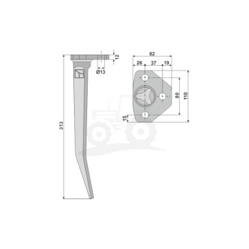 ZĄB BRONY AKTYWNEJ AMAZONE 6302100 IND
