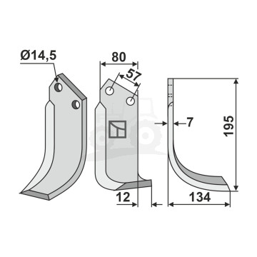 NÓŻ GLEBOGRYZARKI PRAWY 3411807002 IND