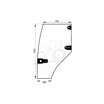 Szyba drzwi lewe 25/4039-30