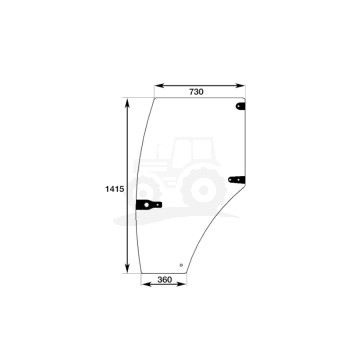 Szyba drzwi  prawa 4039-31