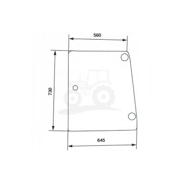 Szyba boczna lewa 23/4046-59  jx