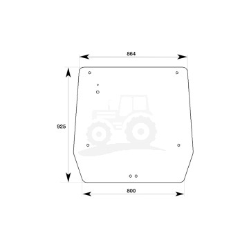 Szyba tylna jx 54/4070-125T