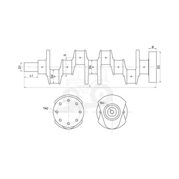 Wał korbowy D226-B6 MWM - czop Gł-70mm kor. 63mm Genmot KUTY