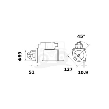 ROZRUSZNIK Z REDUKTOREM 12 V - 4.2 kW - 10 Z