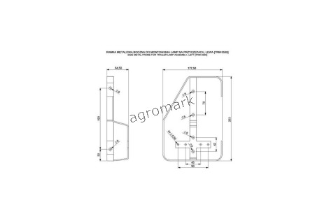 Ramka metalowa boczna do mocowania LEWA TRM00599 Horpol