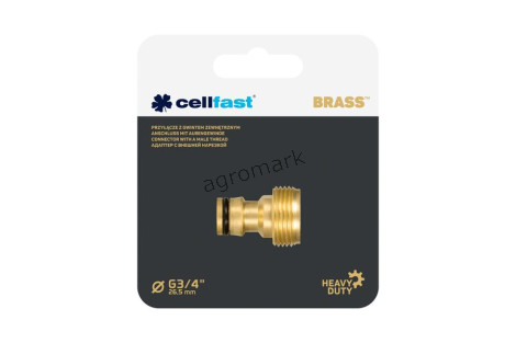 Przyłącze z gwintem zewnętrznym BRASS Cellfast 52-870