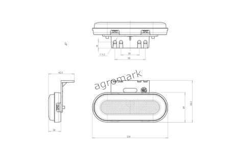 Lampa zespolona pozycyjna boczna W198 12V/24V LED