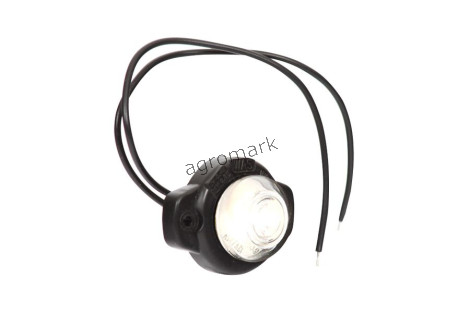 Lampa obrysowa przednia, jednofunkcyjna, 12V-24V + przewody 22cm LgY-S 0,75mm2, diody