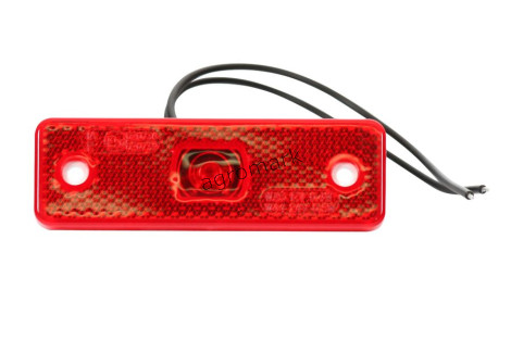Lampa zespolona obrysowa tylna, 12V-24V + przewody 22cm LgY-S 0,75mm2, diody