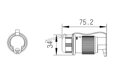 Wtyczka 3P 12V PG16 ERICH JAEGER