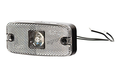 Lampa zespolona obrysowa przednia, 12V-24V + przewody 22cm LgY-S 0,75mm2, diody