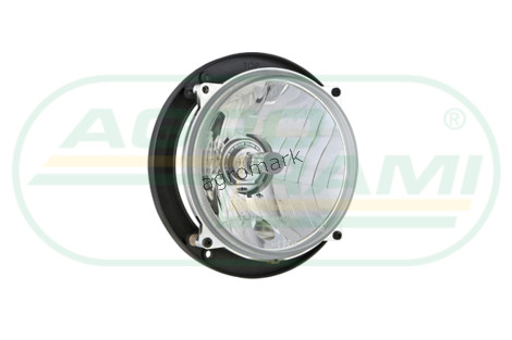 Reflektor przedni 12V typu H4/R2, żarówka H4 12V, uszczelka żar., płyta montażowa