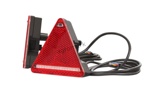 Lampa zespolona tylna lewa, 12V-24V + przewody 185cm YLY-S 4x0,75mm2, diody