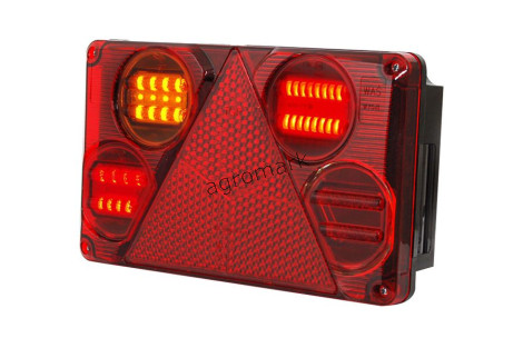 Lampa zespolona tylna lewa, 12V-24V + przewody 195cm YLY-S 5x0,75mm2, diody