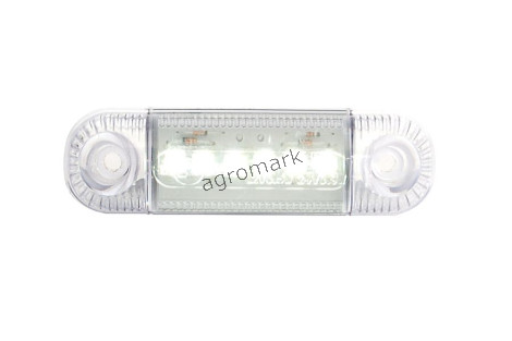 Lampa obrysowa przednia, jednofunkcyjna, 12V-24V + przewody 22cm LgY-S 0,75mm2, diody