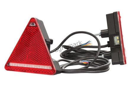 Lampa zespolona tylna prawa, 12V-24V + przewody 185cm YLY-S 5x0,75mm2, diody