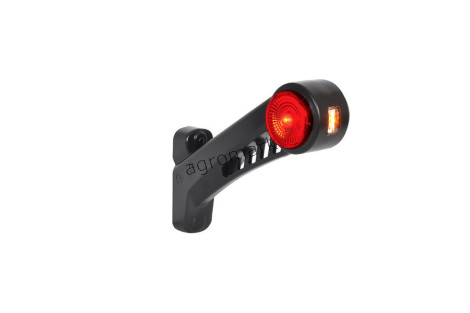 Lampa zespolona obrysowa przednio-tylna i pozycyjna boczna prawa, 12V-24V + przewody 22cm LgY-S 0,75mm2, diody