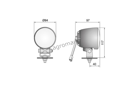 Halogenowa lampa robocza