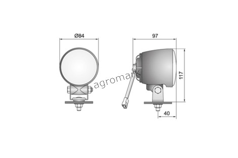 Halogenowa lampa robocza