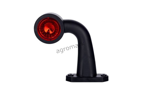 Lampa obrysowa biało -czerwona na wysięgniku krótkim łamanym