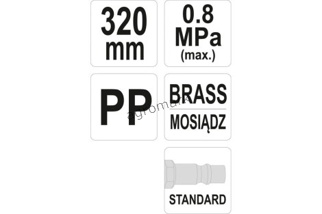 Pistolet do przedmuchiwania 320mm