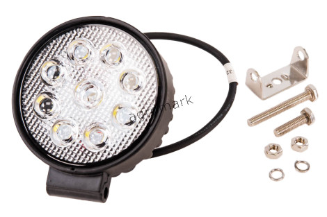 Lampa robocza okrągła 9LED 10-30V/27W 3600LM
