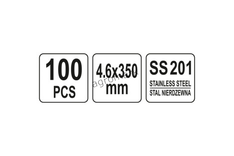Opaski zaciskowe stal nierdz 4,6x350mm