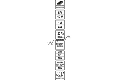Prostownik elektroniczny LED  6-12V 1/4A