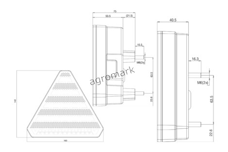 Lampa zespolona tylna  W245DD 12V/24V LED  bez oświetlenia tablicy rejestracyjnej Lewa