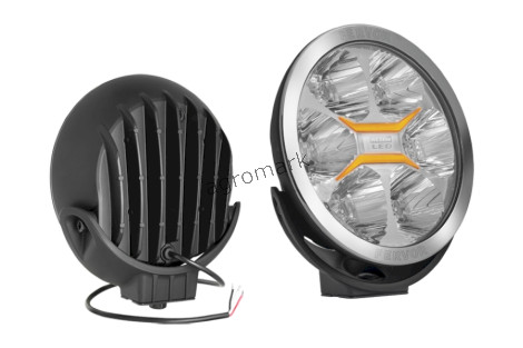Refl.drogowy 3F LEDF fi220 2400lm/LC50 12/24V+osłona pełna,przew.0.5m,ramka chrom.,