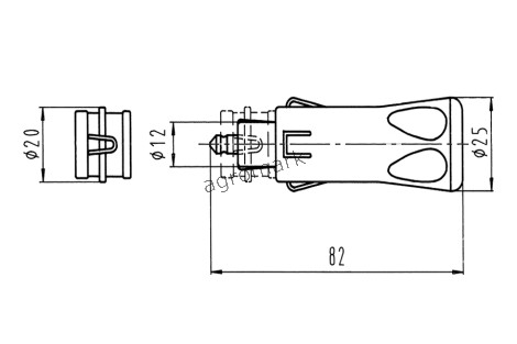 WTYCZKA 2P/6-24V (8A) (UNIWERSALNA)