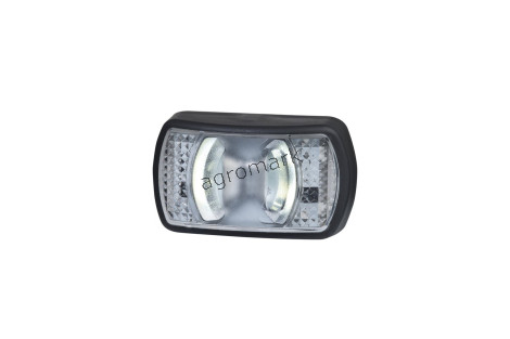 Lampa obrysowa diodowa krótka biała 12/24V