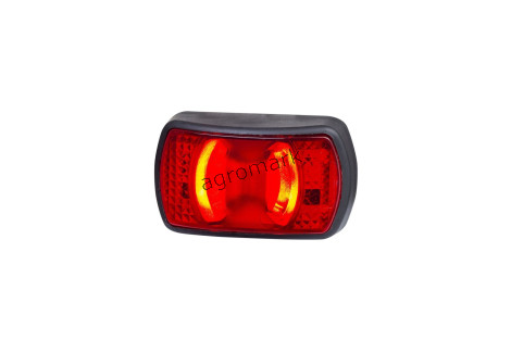 Lampa obrysowa diodowa krótka czerwona 12/24V